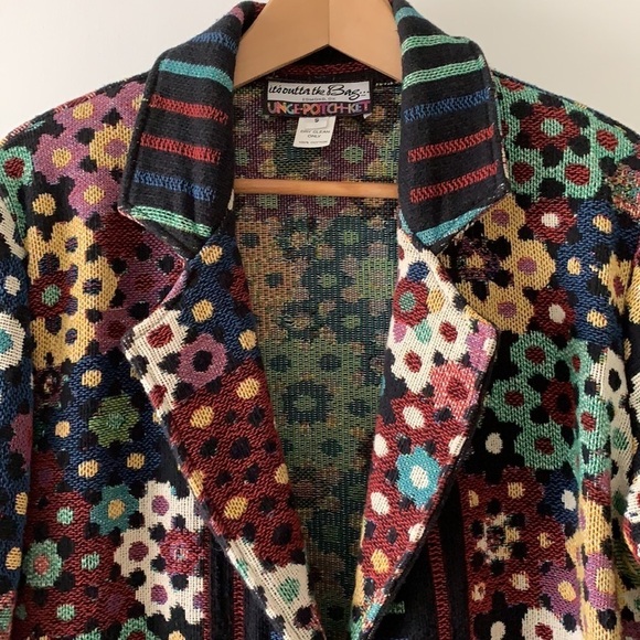 It’s Outta The Bag Unge Potch Ket Vintage Floral Blazer S - Picture 2 of 10